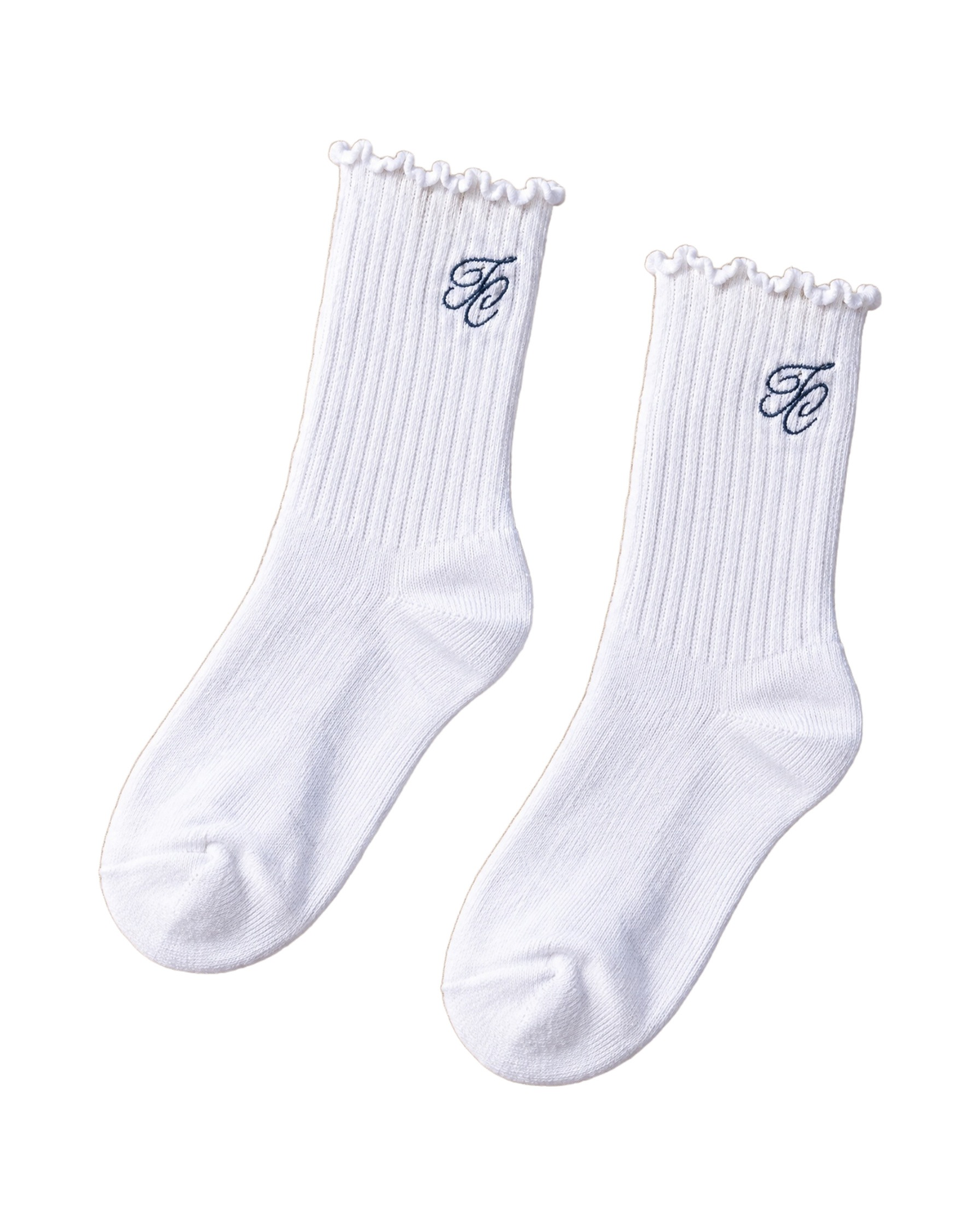TC Ruffle Sock in White flat lay - Tennis Club